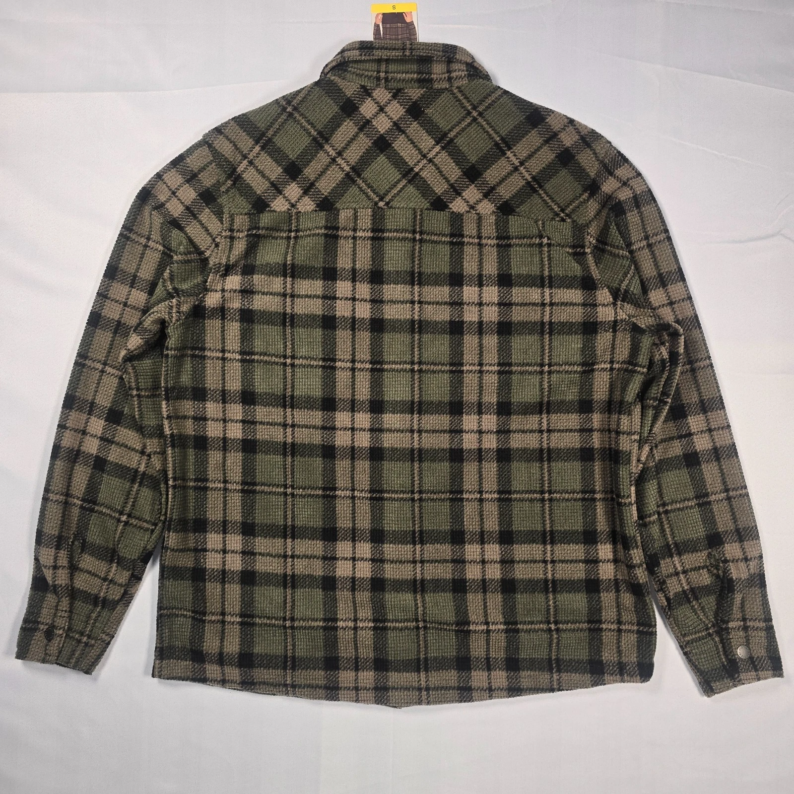 NWT BC Clothing Mens Textured Flannel Shirt Jacket Green Plaid Shacket Small image 13