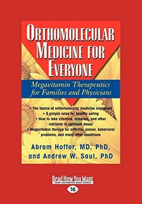 ORTHOMOLECULAR MEDICINE FOR EVERYONE: MEGAVITAMIN By Abram Hoffer **BRAND NEW**