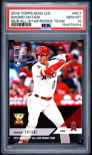 2018 Topps Now Off-Season #RC7 Shohei Ohtani Mlb All-Star Rookie Team PSA 10