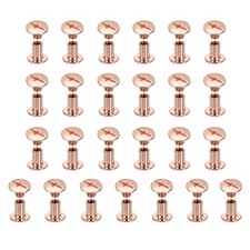 25set Phillips Chicago Screw M5x8mm Binding Post Screw, Rose Gold