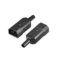 uxcell AC110-250V 10A Male IEC320 C14 Power Socket Adapter Connector 3 Black