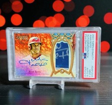 Juan Soto /10 Dynasty Game Used Jersey Patch On Card 2022 PSA 9 10 Auto POP 1