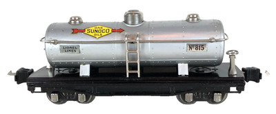 Lionel No. 815 Sunoco Tank Car, Silver