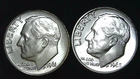 1961 1962-P  10C Roosevelt Dime (2  Coins) BU 90% Silver 26ctt0106-2