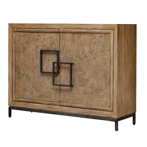 Uttermost 50012 Paltrow 48"W 2 Door Oak and Particle Board Accent - Burl / Oak - Picture 4 of 5