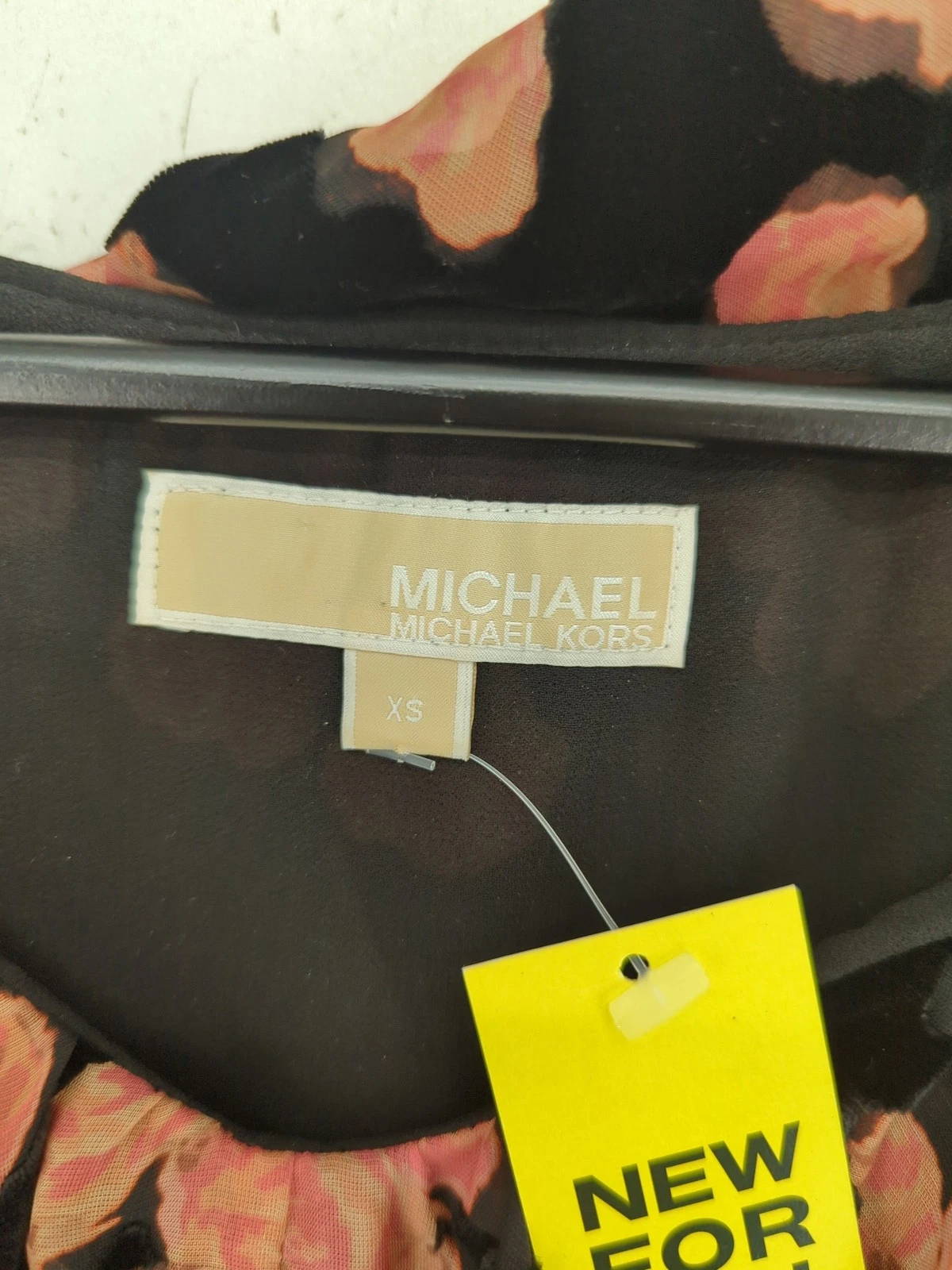 Abito midi donna Michael Kors XS nero viscosa con seta abito skater