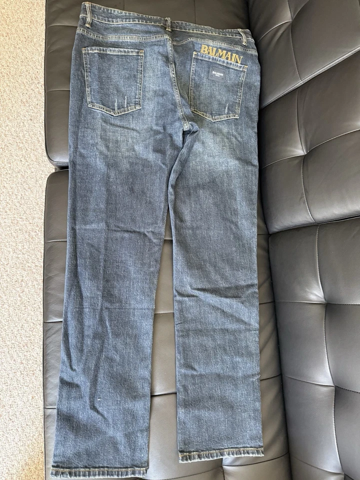 Jeans masculino de moto Balmain Paris tamanho 38 - Imagem 3 de 4