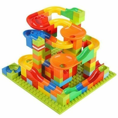 168/336 PCsDIY Verrückter Bau Marmor Race Run Labyrinth Track Bausteine Set D3Z2
