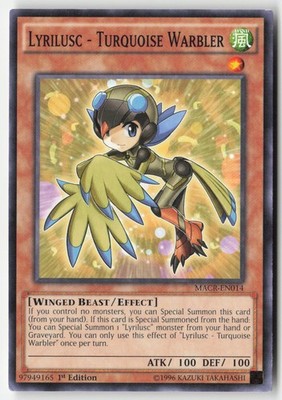Yugioh - Lyrilusc - Turquoise Warbler MACR-EN014 1st Edition - Maximum Crisis