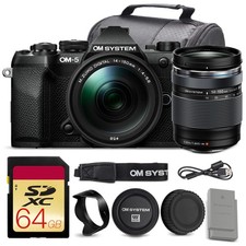 OM SYSTEM OM-5 Mark II Camera 14-150mm Lens Black Adventure Bundle