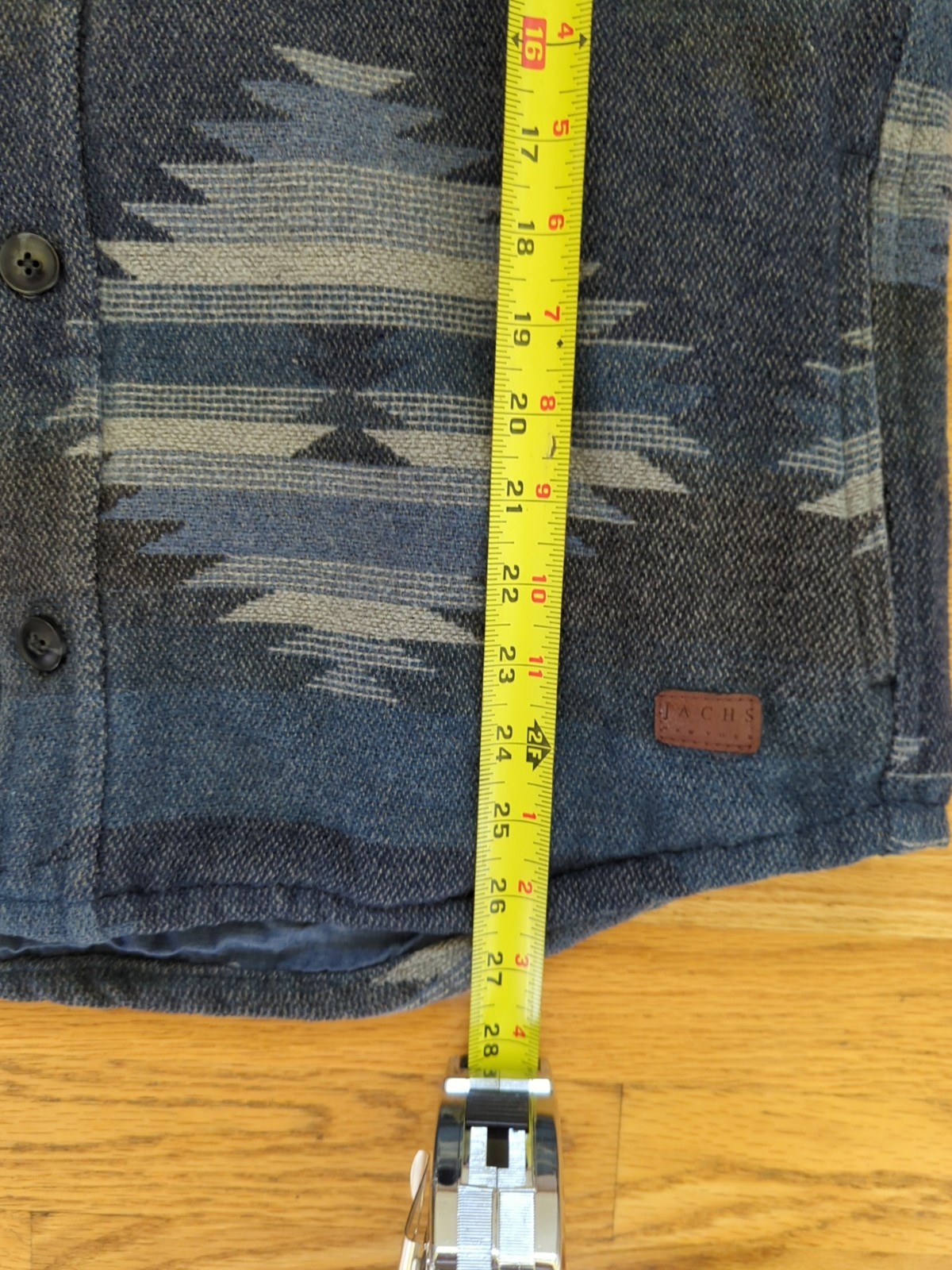 Jachs New York Blue Western Aztec Wool Blend Jacket Size M EUC M23 image 7