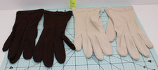 Vintage Hansen 7.5 Brown,  Cream 7.5 Lady Gloves