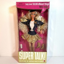 Super Talk Barbie Doll 1995 Says Over 100,000 Things NIB Tested Works Vtg