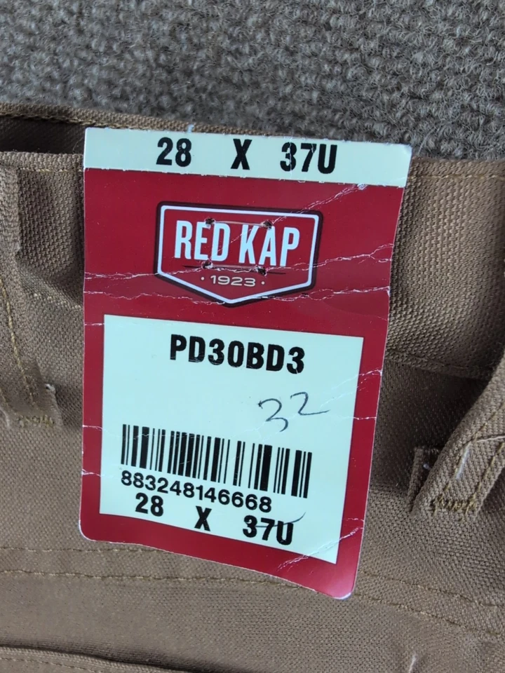 Pantalones peto RED KAP Duck 28X32 utilitario trabajo al aire libre marrón CARPINTERO Foto 3 de 4