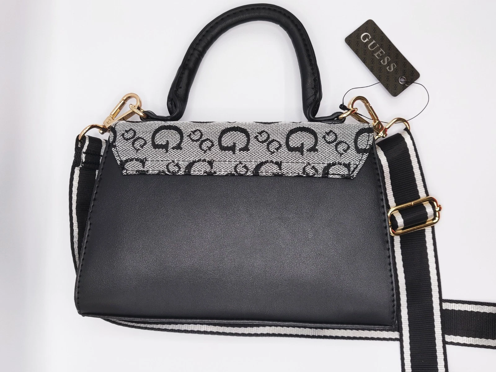 Borsa GUESS nera a tracolla borsetta tracolla DX24043 nera logo Whitney