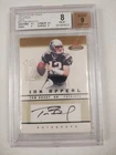 2003 TOM BRADY FLEER MYSTIQUE INK APPEAL GOLD AUTO #6/12 BG8 WITH A 9 MINT AUTO