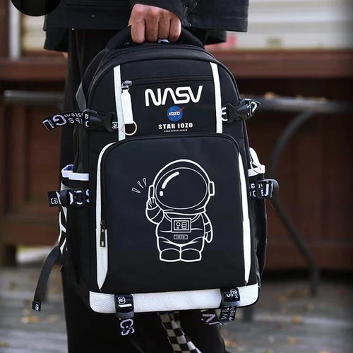 Mochila Luminosa Para Niños Bolso Escolar Impermeabile USB Ortopédica Brillante - Foto 2 di 7