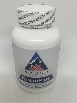 Ayush Herbs Neem Plus 90 capsules **NEW SEALED** Exp 11/2026