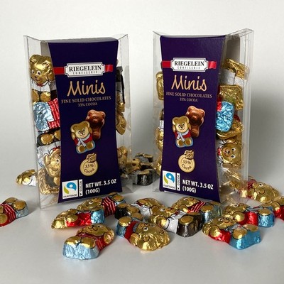 Riegelein Mini Solid Milk Chocolate Bears Holiday Stocking Stuffer (2 x 3.5oz)