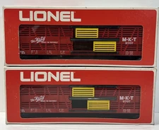 Lionel The Katy M T K Cattle Car 6-9707 Train Lot Of 2 Boxed