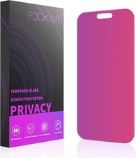 Privacy Screen Protector for iPhone 17 6.3 Inch Pink Gradient Anti Spy Anti Blue