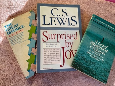 C. S. LEWIS SURPRISED BY JOY, The Great Divorce, A Grief Observed P/B Set of 3