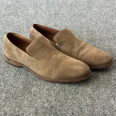 Frye Allen Venetian Loafers Mens 9.5 D Ash Suede Slip On Shoes Leather Sole