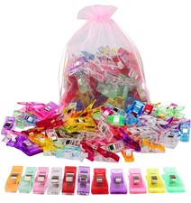 100 PCS Sewing Clips Fabric Clip 80 Small 20 Middle Assorted Colors Quilting