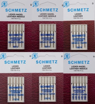 Schmetz Leder-Nadeln Stärke 70, 80, 90, 100, 110, 120, 80-100 (130/705H-LL)