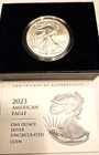 2023-W Burnished $1 American Silver Eagle, OGP & COA
