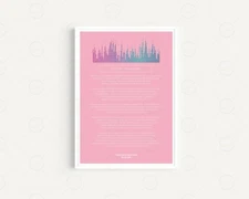 Personalized Wall Art Sound Waves Art Painting Frame for Bedroom and Living Room