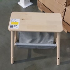Ikea VILTO Sgabello Portaoggetti in Betulla 17,75" Nuovo 48x30x45 cm