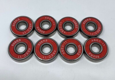 New 3 Pack 24 PCS RED Skateboard  Longboard  Penny Style Board Bearing ABEC 11