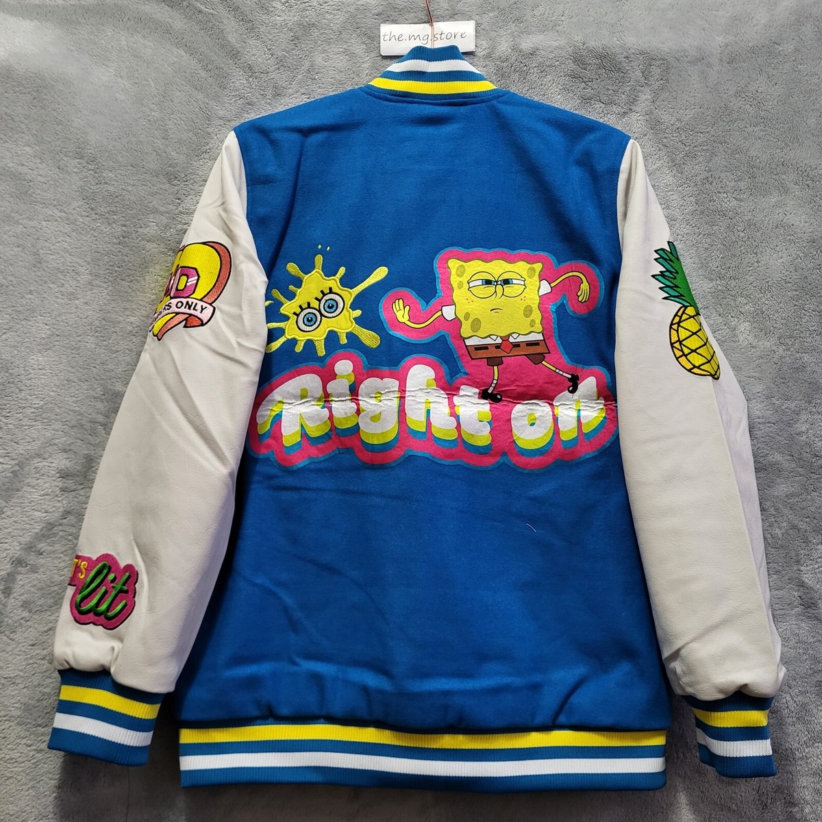 Members Only X Nickelodeon Spongebob Varsity Jacket Womens Members Only X Nickelodeon Spongebob Varsity Jacket Womens