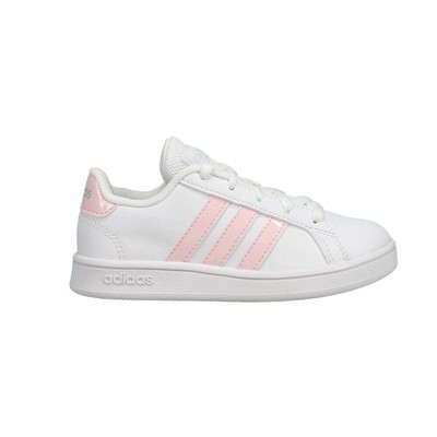 adidas Grand Court - Kids Girls Sneakers Shoes Casual - Pink,White - Size |  eBay