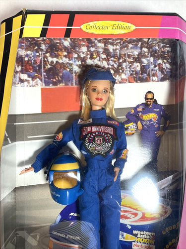 Muñeca Barbie Nascar 1998 50 Aniversario Edición Coleccionista Nueva Stock Antiguo - Imagen 3 de 5
