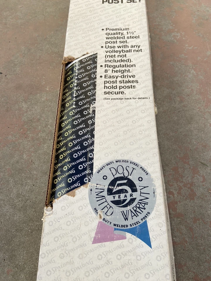 Juego de postes de voleibol Spaulding vintage - edición dorada nuevo en caja acero bádminton Foto 2 de 4