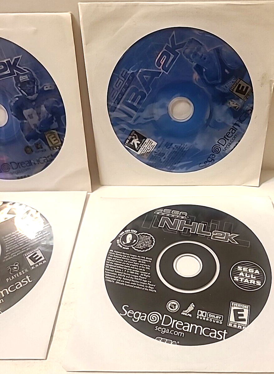 Sega Dreamcast Games Lot of 8 With NFL, NBA, NHL 2K WEB BROWSER
