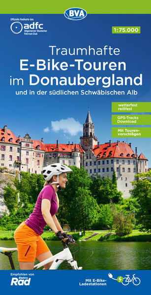 Thumbnail - Adfc-regionalkarte Traumhafte E-bike-touren Donaubergland, 1:75.000,