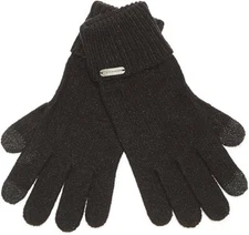 Steve Madden Womens fold over Tech Gloves Black One Size