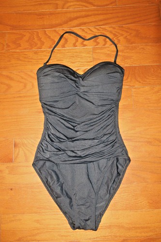 4 XS ❤️ LA BLANCA ❤️ MONOKINI❤️ONE-PIECE BIKINI STOMACH CONTROL SWIM SUIT BLACK