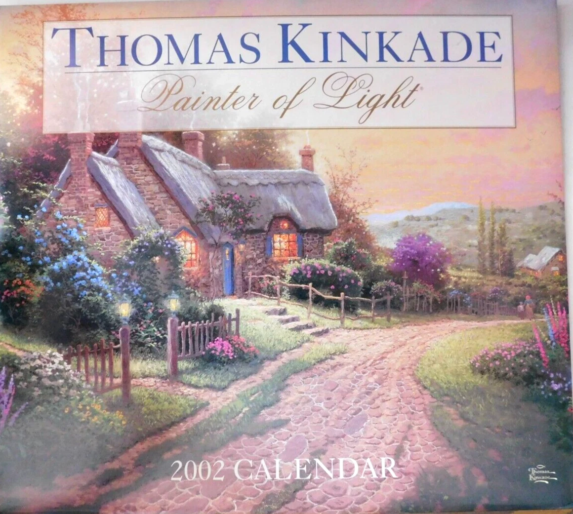 Vintage 2002 Thomas Kinkade Painter of Light Wall Calendar. New In Cover. |  eBay