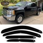 Fits 07-14 Chevy Silverado GMC Sierra Crew Cab Window Visors Rain Sun Guard Vent