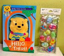 Hallmark Itty Bittys Winnie the Pooh EASTER FUN Kit w Plush  Puffy Stickers NWT