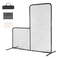 Uimoso L Screen Baseball Pitching Net for Batting Cage Softball Screen 7x7ft