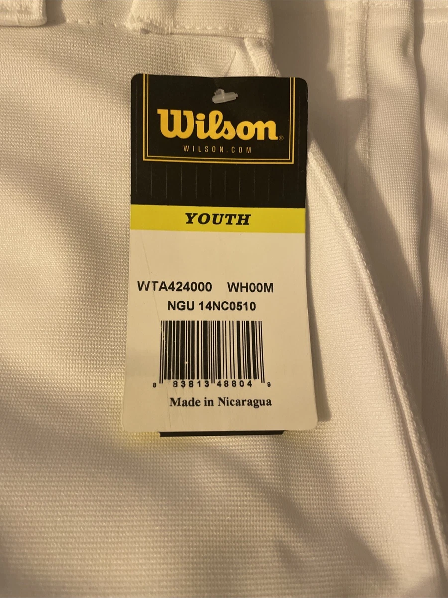 Wilson Jugend Jungen Medium weiß Sport Baseball Überziehhose