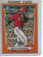 2014 MATT McPHEARSON BOWMAN CHROME PROSPECTS ORANGE WAVE ROOKIE REFRACTOR