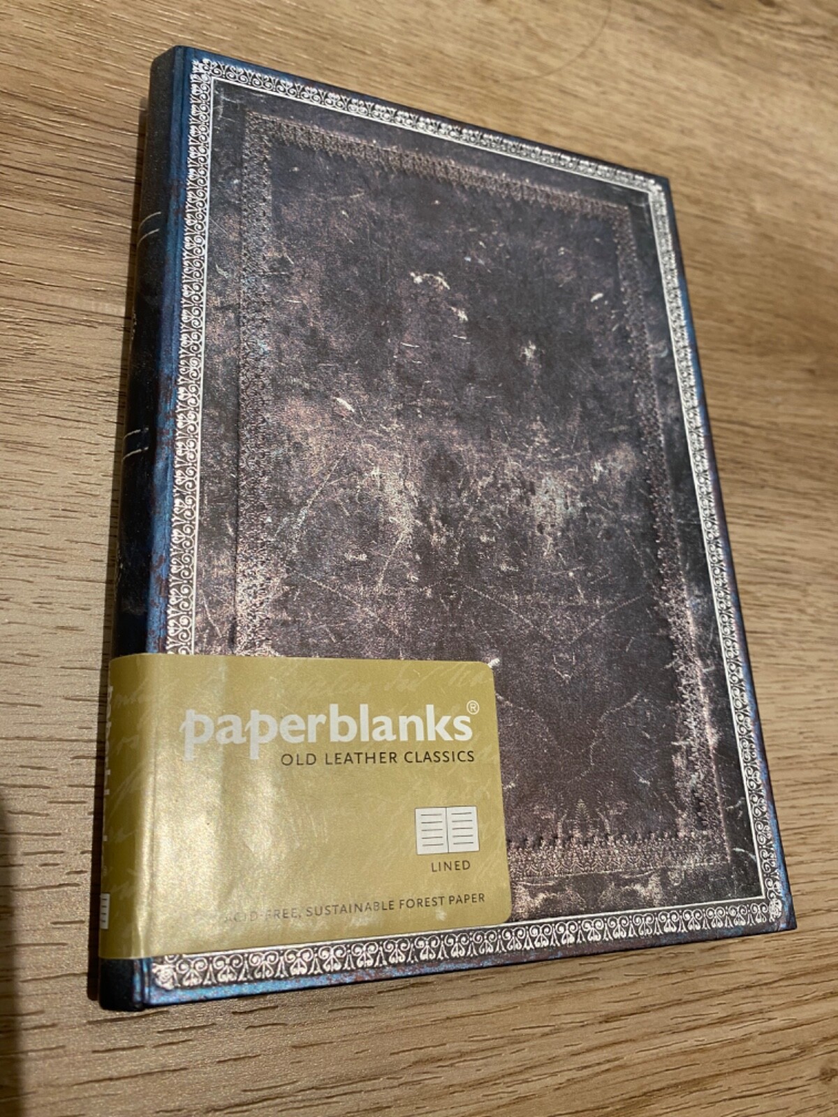 PAPERBLANKS Midnight Steel MIDI Lined Hardcover Journal (Elastic Band (Hardback)
