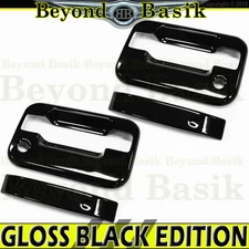 2004-2014 FORD F150 Std/Ext Cab GLOSS BLACK 2 Door Handle COVERS w/PSK No Keypad
