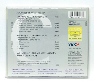 SERGIU CELIBIDACHE ⸺ BRAHMS symphony no.2 & 3 ⸺ DGG CD NM | eBay